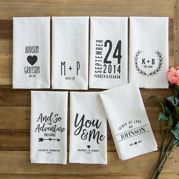 Personalized Wedding Tea Towels