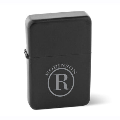 Personalized Black Stainless Steel Lighter