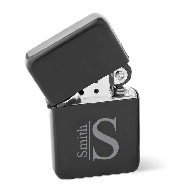 Personalized Black Stainless Steel Lighter