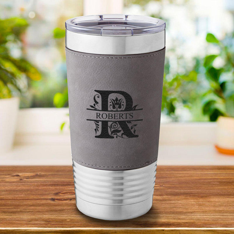 Personalized Grey 20 oz. Travel Tumbler